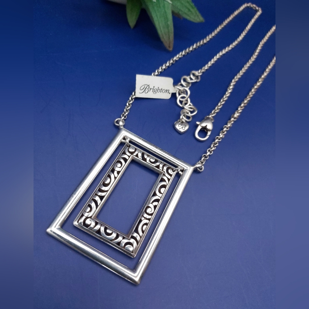 🆕️ Brighton Silver Rectangular Pendant Necklace